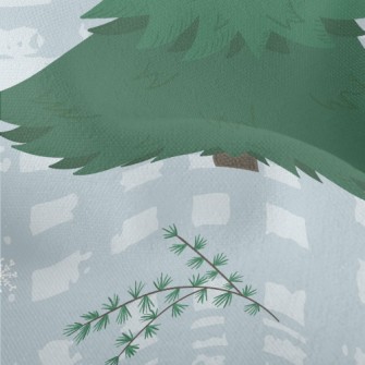 Big Trees And Forest Animals Lightweight Performance Linen