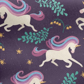 Beautiful Unicorn Jersey Backed Fleece