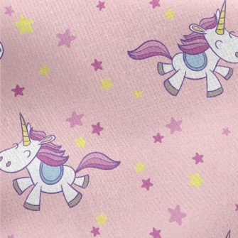 Smiling Little Unicorn Jersey Backed Fleece