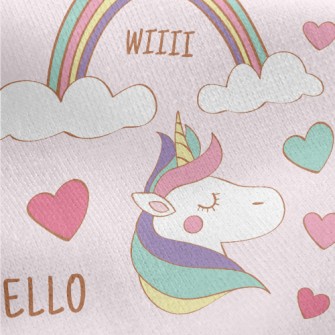 Magic Rainbow Unicorn Jersey Backed Fleece