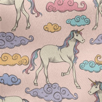 Mature Style Unicorn Jersey Backed Fleece