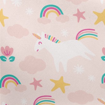 Happy Running Unicorn Pongee