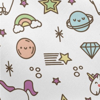 Asteroids And Unicorns Pongee