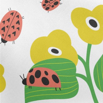 Ladybug Loves Little Flower Pongee