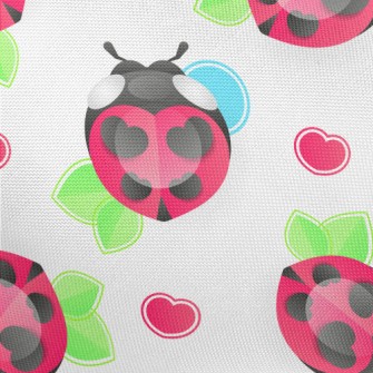 Cute Love Ladybug Pongee