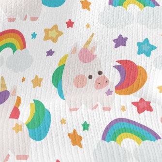 Q Version Colorful Unicorn Stretch Jersey