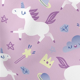 Crown Magic Wand Unicorn Lightweight Cotton Poplin