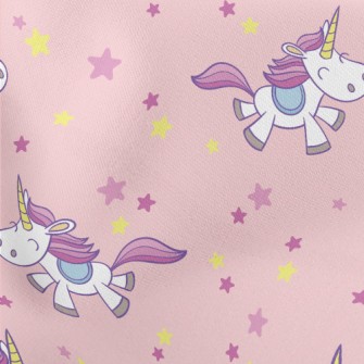 Smiling Little Unicorn Lightweight Cotton Poplin