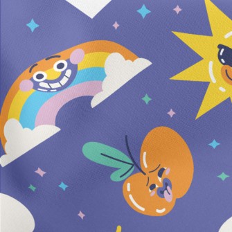 Ugly Expression Sun Rainbow Lightweight Cotton Poplin