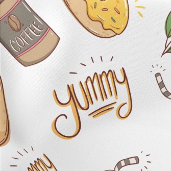 Coffee With Donuts Lightweight Cotton Poplin