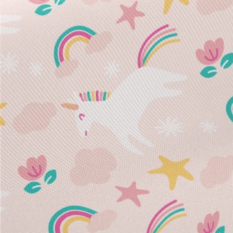 Happy Running Unicorn Midweight Cotton Poplin