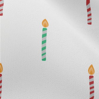 Red And Green Candle Pattern Chiffon