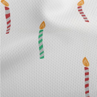 Red And Green Candle Pattern Athletic Mesh Flat Back