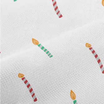 Red And Green Candle Pattern Performance Linen
