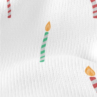 Red And Green Candle Pattern Stretch Jersey