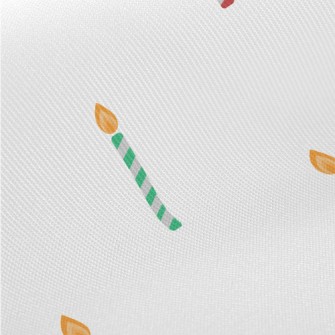 Red And Green Candle Pattern Midweight Cotton Poplin