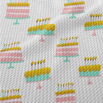 Pink And Blue Birthday Dove Birdseye Piqué