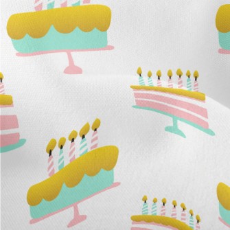 Pink And Blue Birthday Dove Lightweight Performance Linen