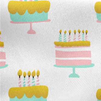 Pink And Blue Birthday Dove Jersey Backed Fleece