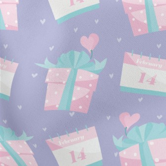 Valentine's Day Date And G Lightweight Cotton Poplin