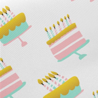 Pink And Blue Birthday Dove Midweight Cotton Poplin