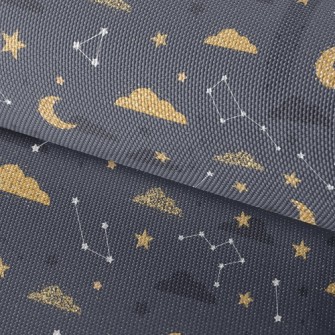 Shining Moon Stars Cloud Waterproof Oxford