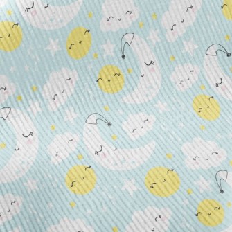 Smile Moon Stars Cloud Standard Corduroy