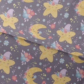 Good Night Emoticon Stars And  Waterproof Oxford