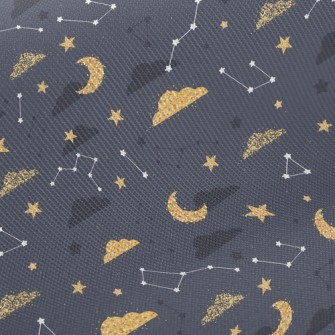 Shining Moon Stars Cloud Twill