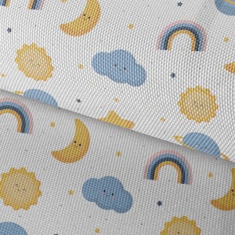 Sun Stars Cloud Rainbow Waterproof Oxford