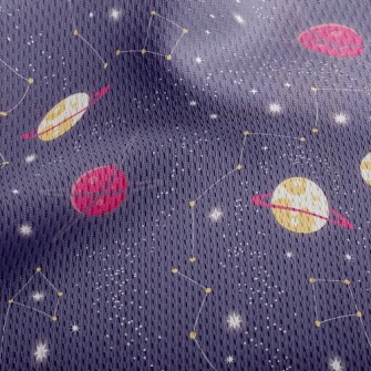 Universe Planet Stars Athletic Mesh Flat Back