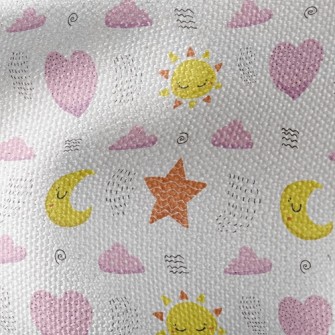 Simple Line Stars Waterproof Canvas