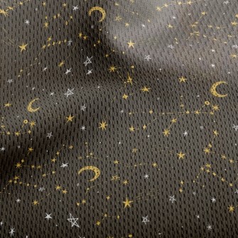Moon And Constellations Athletic Mesh Flat Back