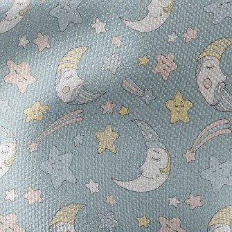 Father Moon And Shooting Stars Waterproof Canvas