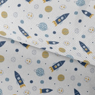 Space Shuttle And Planet Waterproof Oxford
