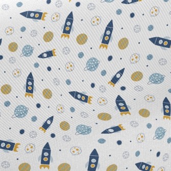 Space Shuttle And Planet Twill