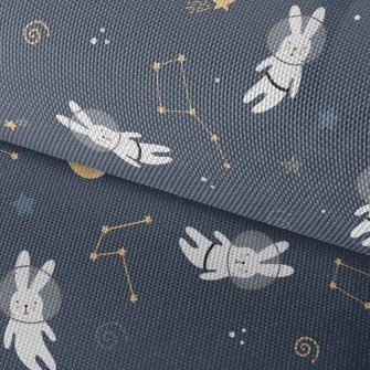 Stars And Space Bunny Waterproof Oxford