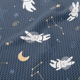 Stars And Space Bunny Birdseye Piqué