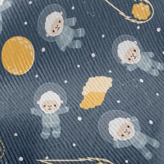 Space Sheep And Moon Standard Corduroy