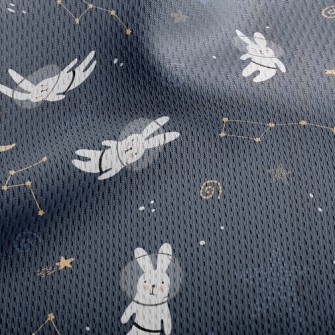 Stars And Space Bunny Athletic Mesh Flat Back