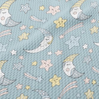 Father Moon And Shooting Stars Birdseye Piqué