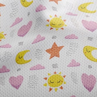 Simple Line Stars Athletic Mesh Flat Back