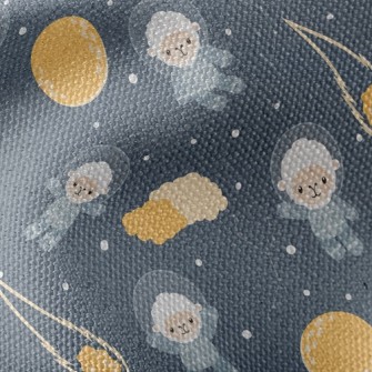 Space Sheep And Moon Waterproof Canvas