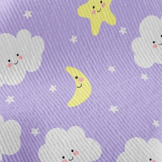 Shy Stars, Moon And Clouds Standard Corduroy