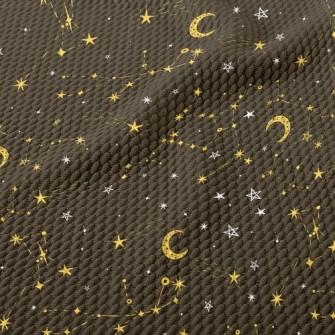 Moon And Constellations Birdseye Piqué