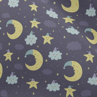 Good Night Moon Stars Cloud Chiffon
