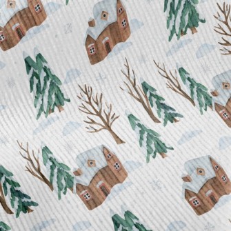 House In Snow Standard Corduroy