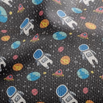 Outer Space Astronaut Athletic Mesh Flat Back