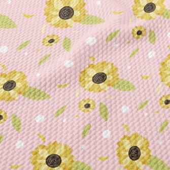 Elegant Sunflower Birdseye Piqué