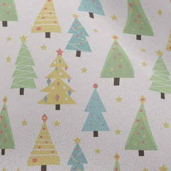 Stars Decorate Christmas Tree Chiffon